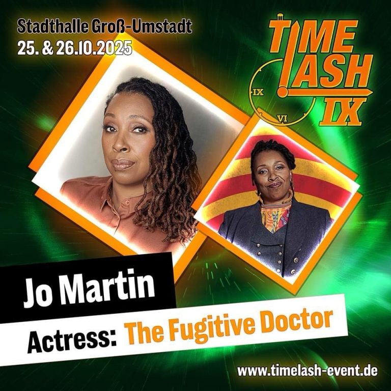 Jo Martin, Schauspielerin aus "The Fugitive Doctor", Time Lash IX Veranstaltung.